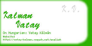 kalman vatay business card
