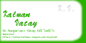 kalman vatay business card